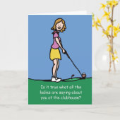 ゴルファーのバースデー・カード カード (黄色い花)