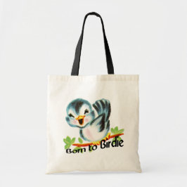 ゴルファーのバーディをとること生まれるかわいく小さいレトロの鳥ギフト トートバッグ
