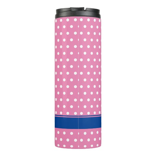 ゴルファーのピンク水玉模様熱水瓶 タンブラー (裏面)