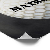 ゴルファーのポスターがゴルフボールをパーソナライズ ポスター (角)