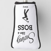 ゴルファーのモノグラムボスのように振る ゴルフヘッドカバー (回転90)