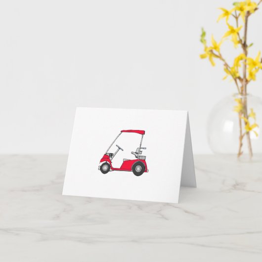 ゴルファーのユーモアのある誕生日カード カード (黄色い花)