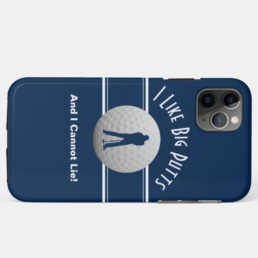 ゴルファーのユーモア大パットゴルフおもしろいブルースポーツトレンディー Case-Mate iPhoneケース (裏面(横))