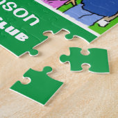 ゴルファーのラッキーゴルフショットアニメ ジグソーパズル (側面)