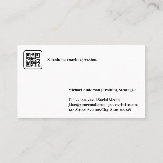 ゴルファーのロゴのスイング |ゴルフボールパターン 名刺 (裏面)