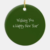 ゴルファーの休日のためのクリスマスティー付きゴルフボール セラミックオーナメント (裏面)