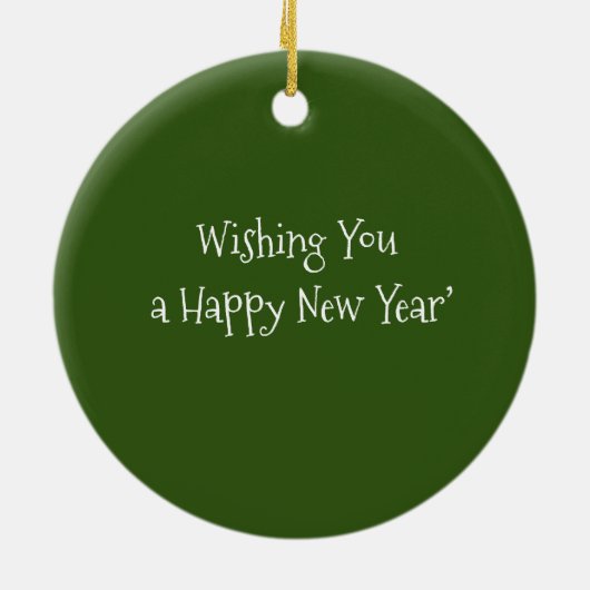 ゴルファーの休日のためのクリスマスティー付きゴルフボール セラミックオーナメント (裏面)