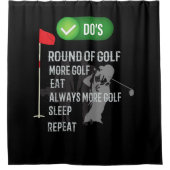 ゴルファーの住宅装飾のためのゴルフ指おもしろい示 シャワーカーテン (正面)