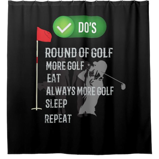 ゴルファーの住宅装飾のためのゴルフ指おもしろい示 シャワーカーテン (正面)