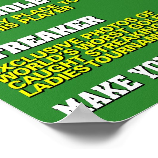 ゴルファーの偽の雑誌の表紙 ポスター (角)