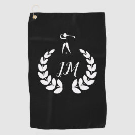 ゴルファーの切り貼り芸術のパーソナライズなモノグラム ゴルフタオル