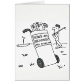 ゴルファーの名刺。ゴルファー頼「私の運転はどうだ？」 (正面)