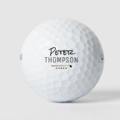 ゴルファーの名前monogram golf_ballsスタイリッシュ ゴルフボール (正面)