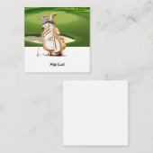 ゴルファーの名称付きゴルフバッグ ノートカード (正面/裏面)
