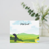 ゴルファーの名称付きゴルフ場 シーズンポストカード (スタンド正面)