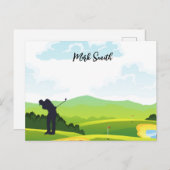 ゴルファーの名称付きゴルフ場 シーズンポストカード (正面/裏面)