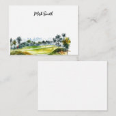 ゴルファーの名称付きゴルフ場 ノートカード (正面/裏面)