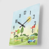 ゴルファーの壁時計 スクエア壁時計 (傾斜)