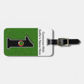 ゴルファーの夢- 1つの穴! ラゲッジタグ (正面横)