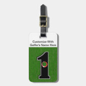 ゴルファーの夢- 1つの穴! ラゲッジタグ (正面縦)