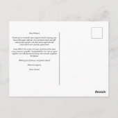 ゴルファーの女性はゴルフサンキューカード ポストカード (裏面)