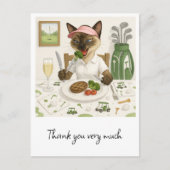 ゴルファーの女食べ性はクラブハウスの料理だ ポストカード (正面)