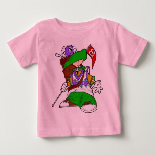 ゴルファーの子供 ベビーTシャツ (正面)