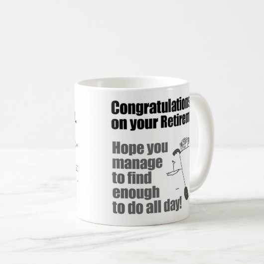 ゴルファーの引退おめでとう コーヒーマグカップ (正面右)