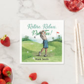 ゴルファーの引退パーTパーティーゴルフがコースで スタンダードカクテルナプキン (インサイチュ)