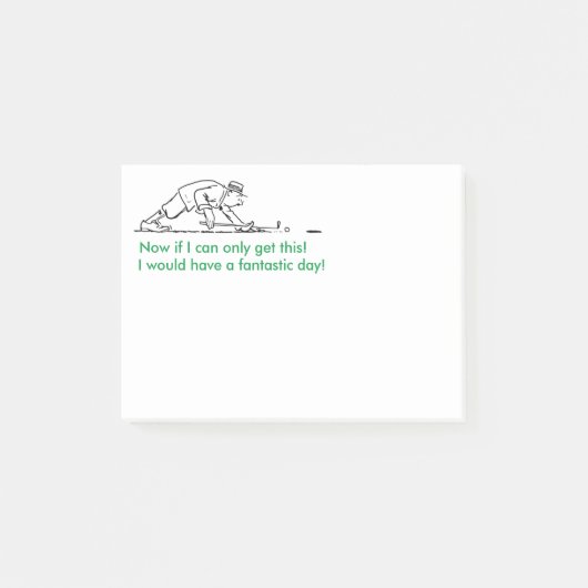 ゴルファーの後それノート ポストイット (正面)