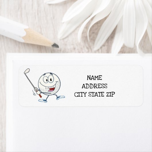 ゴルファーの振る舞い漫画 ラベル (インサイチュ)