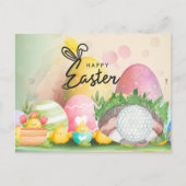 ゴルファーの水彩用のゴルフイースターカード シーズンポストカード (正面)