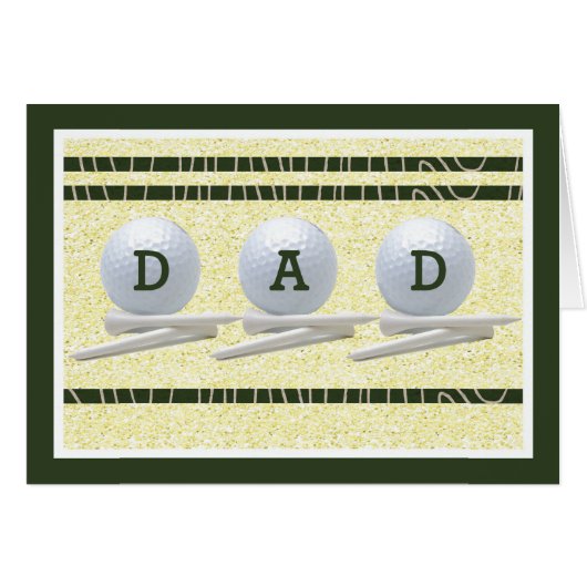 ゴルファーの父の日札 (正面横)