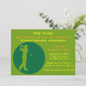 ゴルファーの画像リタイアパーティの招待状 招待状 (スタンド正面)