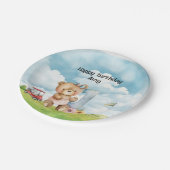 ゴルファーの第1期の誕生日の水色1年 ペーパープレート (アングル)