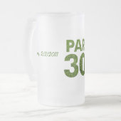 ゴルファーの第30誕生会 フロストグラスビールジョッキ (正面左)