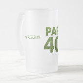 ゴルファーの第40誕生会 フロストグラスビールジョッキ (正面左)