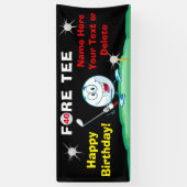 ゴルファーの第40誕生日の旗あなたの文字および色 横断幕 (縦)