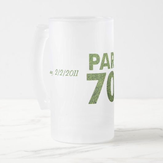 ゴルファーの第70誕生会 フロストグラスビールジョッキ (正面左)