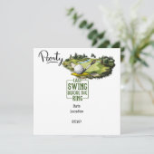 ゴルファーの結婚式前最後のスイング セーブザデート (スタンド正面)