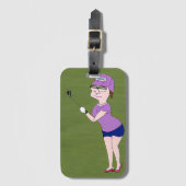 ゴルファーの荷札 ラゲッジタグ (正面縦)
