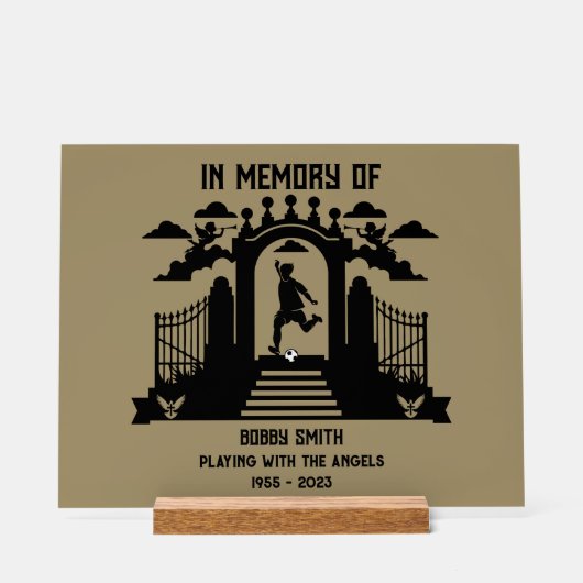 ゴルファーの葬儀を偲んで アクリルサイン (正面)