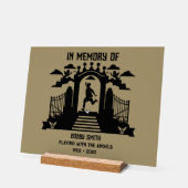 ゴルファーの葬儀を偲んで アクリルサイン (傾斜)