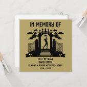 ゴルファーの葬儀を偲んで カード (正面/裏面インサイチュ)