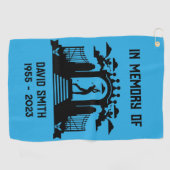 ゴルファーの葬儀を記念して ゴルフタオル (横)