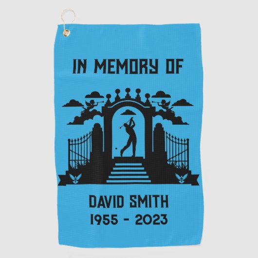 ゴルファーの葬儀を記念して ゴルフタオル (正面)