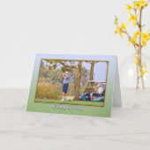 ゴルファーの誕生日カード カード (黄色い花)