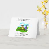 ゴルファーの誕生日カード カード (黄色い花)