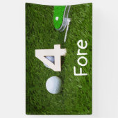 ゴルファーの誕生日4歳のゴルファー 横断幕 (縦)