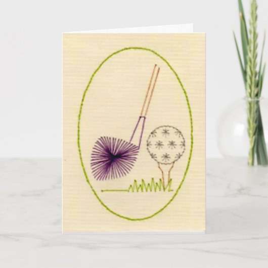 ゴルファーの誕生日 カード (正面)